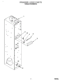 03 - Freezer Liner parts for Kitchenaid Refrigerator KSSS42MDX02 from AppliancePartsPros.com