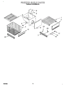 08 - Freezer Shelf parts for Kitchenaid Refrigerator KSSS42MDX02 from AppliancePartsPros.com