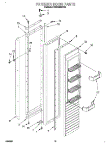 11 - Freezer Door parts for Kitchenaid Refrigerator KSSS42MDX02 from AppliancePartsPros.com