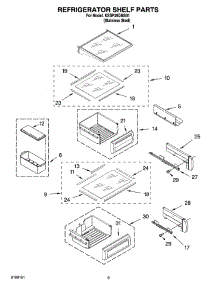 07 - Refrigerator Shelf Parts parts for Kitchenaid Refrigerator KSSP36QMS01 from AppliancePartsPros.com