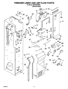 08 - Freezer Liner And Air Flow Parts parts for Kitchenaid Refrigerator KSSP36QMS01 from AppliancePartsPros.com