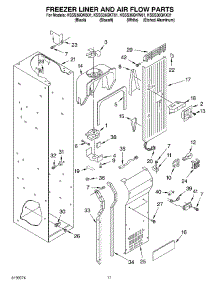 08 - Freezer Liner And Air Flow parts for Kitchenaid Refrigerator KSSS36QKB01 from AppliancePartsPros.com