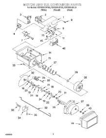 05 - Motor And Ice Container parts for Kitchenaid Refrigerator KSFS25FJBL00 from AppliancePartsPros.com