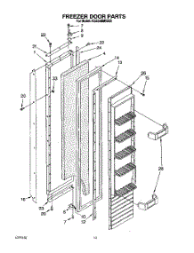 08 - Freezer Door parts for Kitchenaid Refrigerator KSSS48MBX00 from AppliancePartsPros.com