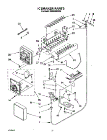 12 - Icemaker, Lit / Optional parts for Kitchenaid Refrigerator KSSS48MBX00 from AppliancePartsPros.com