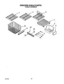 13 - Freezer Shelf parts for Kitchenaid Refrigerator KSSS48MBX00 from AppliancePartsPros.com