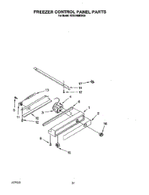 15 - Freezer Control Panel parts for Kitchenaid Refrigerator KSSS48MBX00 from AppliancePartsPros.com