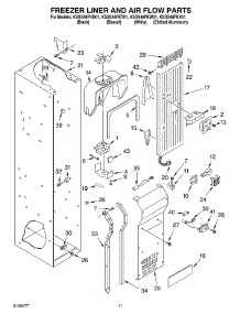 08 - Freezer Liner And Air Flow parts for Kitchenaid Refrigerator KSSS48FKX01 from AppliancePartsPros.com