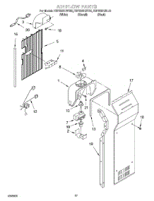 10 - Air Flow parts for Kitchenaid Refrigerator KSFS25FJBL00 from AppliancePartsPros.com