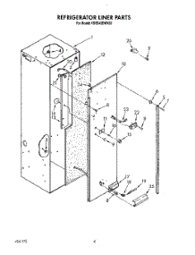 04 - Refrigerator Liner parts for Kitchenaid Refrigerator KSSS42DWX02 from AppliancePartsPros.com