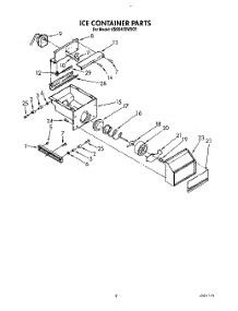 06 - Ice Container parts for Kitchenaid Refrigerator KSSS42DWX02 from AppliancePartsPros.com
