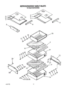 09 - Refrigerator Shelf parts for Kitchenaid Refrigerator KSSS42DWX02 from AppliancePartsPros.com