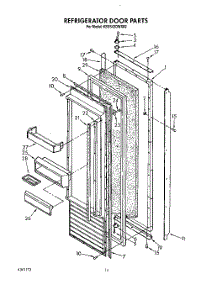 11 - Refrigerator Door parts for Kitchenaid Refrigerator KSSS42DWX02 from AppliancePartsPros.com