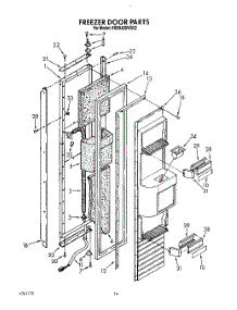 12 - Freezer Door parts for Kitchenaid Refrigerator KSSS42DWX02 from AppliancePartsPros.com