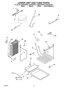 12 - Lower Unit And Tube parts for Kitchenaid Refrigerator KSSS42FKW01 from AppliancePartsPros.com