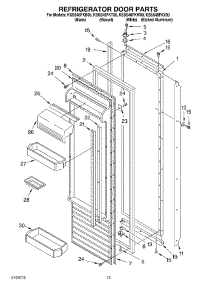 09 - Refrigerator Door parts for Kitchenaid Refrigerator KSSS48FKW00 from AppliancePartsPros.com