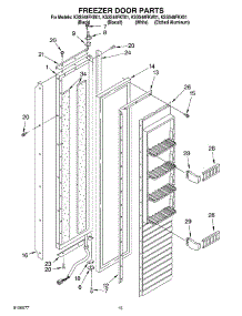 10 - Freezer Door parts for Kitchenaid Refrigerator KSSS48FKW01 from AppliancePartsPros.com