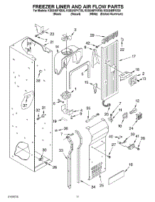 08 - Freezer Liner And Air Flow parts for Kitchenaid Refrigerator KSSS48FKT00 from AppliancePartsPros.com