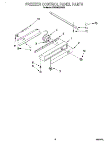 06 - Freezer Control Panel parts for Kitchenaid Refrigerator KSSS48QDW02 from AppliancePartsPros.com