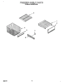 08 - Freezer Shelf parts for Kitchenaid Refrigerator KSSS48QDW02 from AppliancePartsPros.com