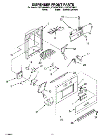 12 - Dispenser And Front Parts parts for Kitchenaid Refrigerator KSSO48QMW01 from AppliancePartsPros.com