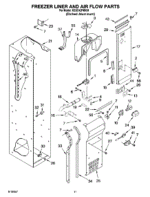 08 - Freezer Liner And Air Flow Parts parts for Kitchenaid Refrigerator KSSO42FMX01 from AppliancePartsPros.com