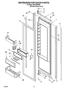 09 - Refrigerator Door Parts parts for Kitchenaid Refrigerator KSSO42FMX01 from AppliancePartsPros.com