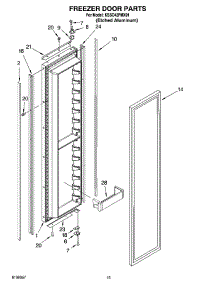 10 - Freezer Door Parts parts for Kitchenaid Refrigerator KSSO42FMX01 from AppliancePartsPros.com
