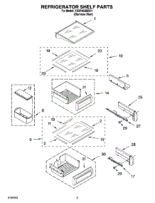 07 - Refrigerator Shelf Parts parts for Kitchenaid Refrigerator KSSP48QMS01 from AppliancePartsPros.com