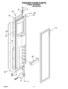 11 - Freezer Door Parts parts for Kitchenaid Refrigerator KSSP48QMS01 from AppliancePartsPros.com