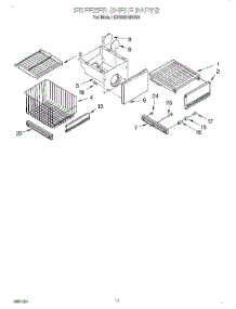 08 - Freezer Shelf parts for Kitchenaid Refrigerator KSSS42MDX04 from AppliancePartsPros.com