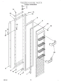 11 - Freezer Door parts for Kitchenaid Refrigerator KSSS42MDX04 from AppliancePartsPros.com