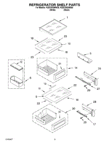 07 - Refrigerator Shelf Parts parts for Kitchenaid Refrigerator KSSO36QMB00 from AppliancePartsPros.com