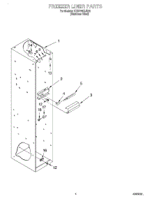 03 - Freezer Liner parts for Kitchenaid Refrigerator KSSP36QJS00 from AppliancePartsPros.com