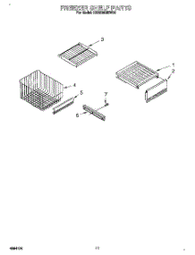 08 - Freezer Shelf parts for Kitchenaid Refrigerator KSSS36QDW02 from AppliancePartsPros.com