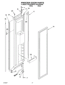 11 - Freezer Door Parts parts for Kitchenaid Refrigerator KSSO36QMB00 from AppliancePartsPros.com