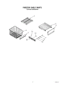 07 - Freezer Shelf parts for Kitchenaid Refrigerator KSSS36DAX01 from AppliancePartsPros.com