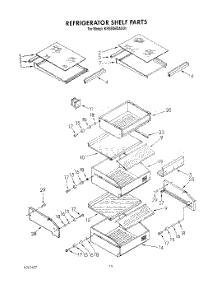 08 - Refrigerator Shelf parts for Kitchenaid Refrigerator KSSS36DAX01 from AppliancePartsPros.com