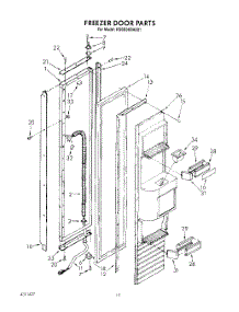 11 - Freezer Door parts for Kitchenaid Refrigerator KSSS36DAX01 from AppliancePartsPros.com