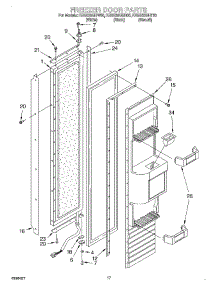 12 - Freezer Door parts for Kitchenaid Refrigerator KSSS36QHT00 from AppliancePartsPros.com