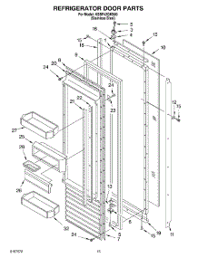 10 - Refrigerator Door parts for Kitchenaid Refrigerator KSSP42QKS00 from AppliancePartsPros.com