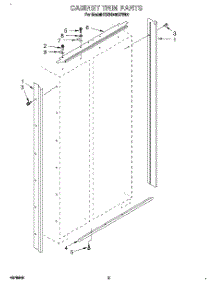 02 - Cabinet Trim parts for Kitchenaid Refrigerator KSSS48QDW00 from AppliancePartsPros.com