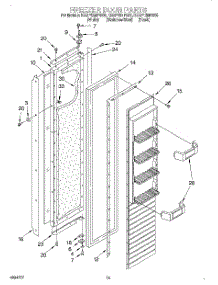 11 - Freezer Door parts for Kitchenaid Refrigerator KSSP42MFS05 from AppliancePartsPros.com