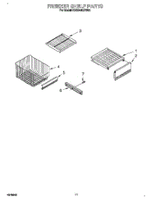 08 - Freezer Shelf parts for Kitchenaid Refrigerator KSSS48QDW00 from AppliancePartsPros.com