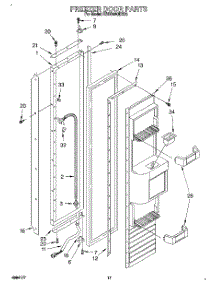 12 - Freezer Door parts for Kitchenaid Refrigerator KSSS48QDX02 from AppliancePartsPros.com