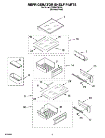 07 - Refrigerator Shelf Parts parts for Kitchenaid Refrigerator KSSP42QMS02 from AppliancePartsPros.com