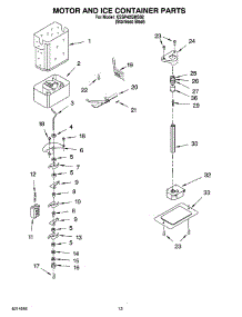 09 - Motor And Ice Container Parts parts for Kitchenaid Refrigerator KSSP42QMS02 from AppliancePartsPros.com