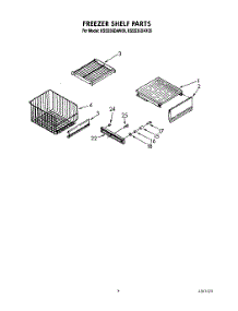 08 - Freezer Shelf parts for Kitchenaid Refrigerator KSSS36DAX00 from AppliancePartsPros.com