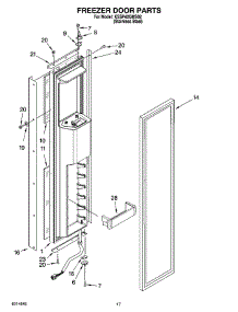 11 - Freezer Door Parts parts for Kitchenaid Refrigerator KSSP42QMS02 from AppliancePartsPros.com
