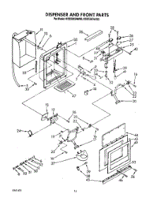 13 - Dispenser And Front parts for Kitchenaid Refrigerator KSSS36DAX00 from AppliancePartsPros.com